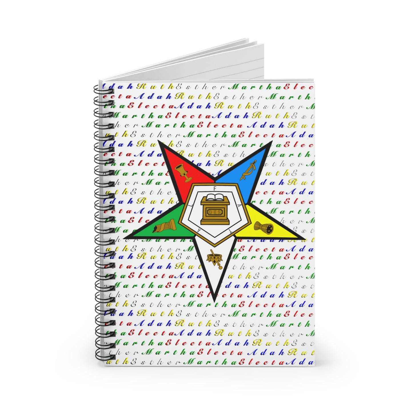 OES Emblem 5 Pointed Star and Lady Heroines Design Notebook