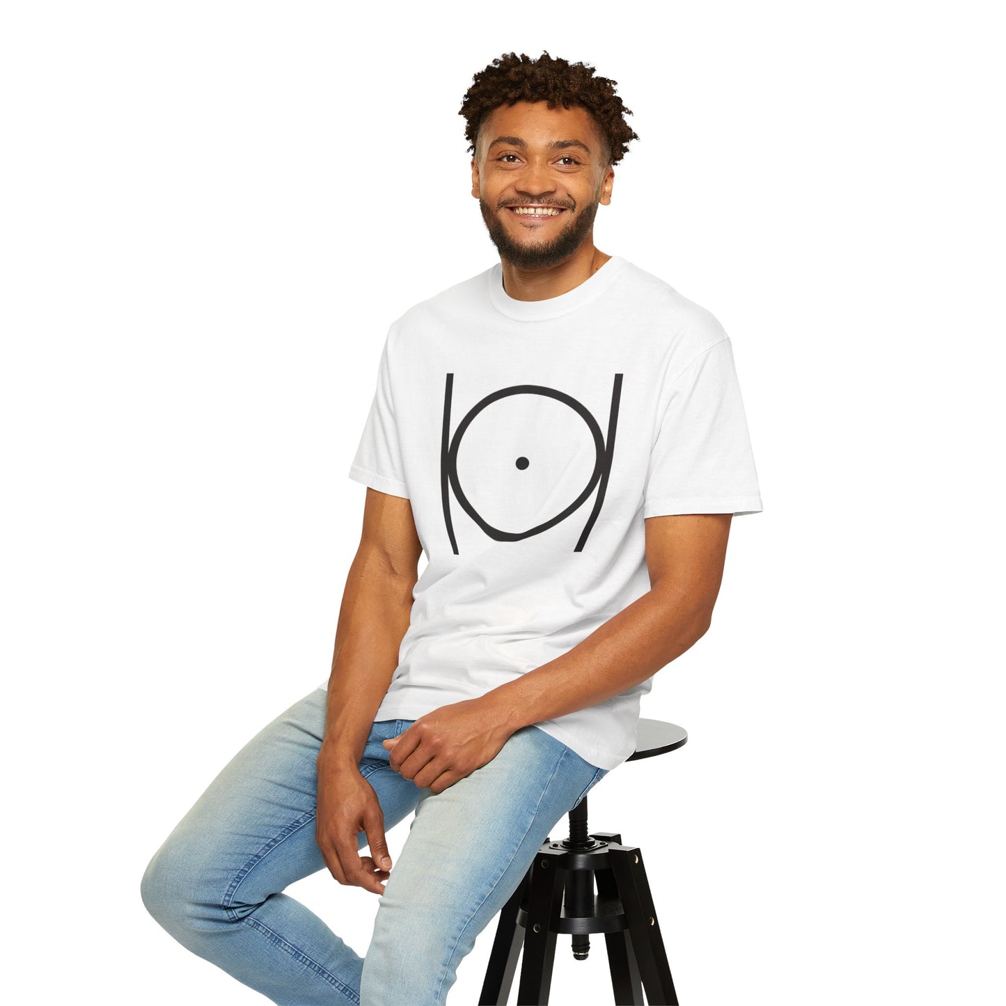 Point within a Circle & Parallel Lines Graphic Tee