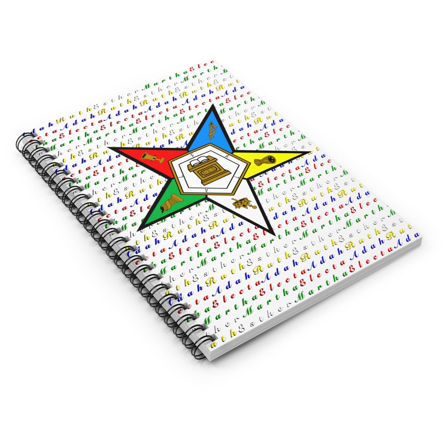 OES Emblem 5 Pointed Star and Lady Heroines Design Notebook