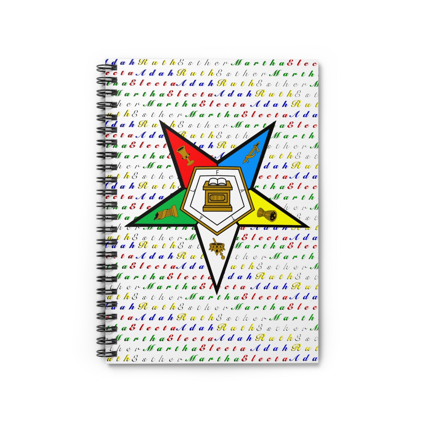 OES Emblem 5 Pointed Star and Lady Heroines Design Notebook