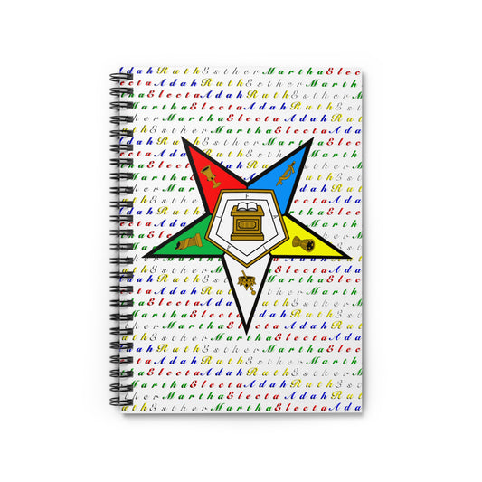 OES Emblem 5 Pointed Star and Lady Heroines Design Notebook