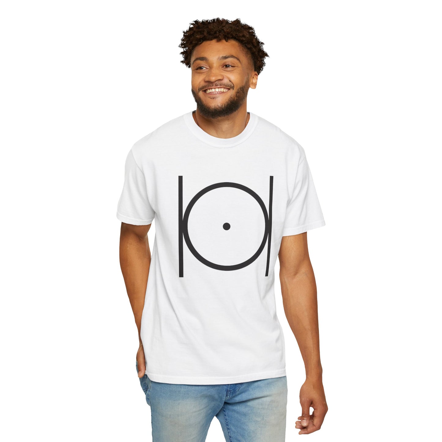 Point within a Circle & Parallel Lines Graphic Tee
